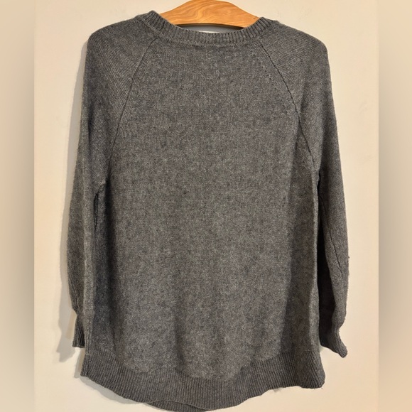 J Crew Merino Wool Blend Gray Sweater - Picture 2 of 7